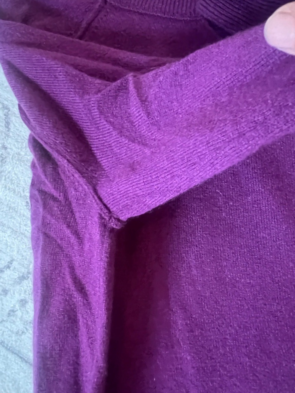 Forte Cashmere Purple Cowlneck Cashmere Sweater - Picture 6 of 8
